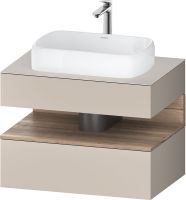 Duravit Qatego Unterschrank für Aufsatzbecken 80x55cm in taupe matt, mit offenem Fach QA4730