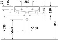 Vorschau: Duravit Balcoon Waschtisch 65x48 D-Form, clay terra matt