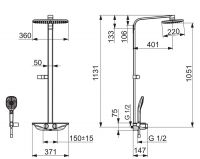 Vorschau: Hansa Hansaemotion Duschsystem Brause-Thermostat-Batterie, weiß/chrom