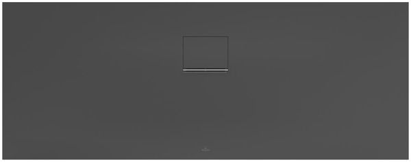 Villeroy&Boch Squaro Infinity Quaryl®-Duschwanne, lange Seite geschnitten an der Wand, 180x70cm, anthracite, UDQ1870SQI2BV-1S