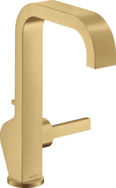 Axor Citterio Einhebel-Waschtischmischer 190, mit hohem Auslauf, mit Ablaufgarnitur brushed gold