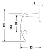 Vorschau: Duravit Starck T Papierrollenhalter mit Deckel, zum Schrauben/Kleben, edelstahl gebürstet