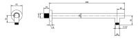 Vorschau: Villeroy&Boch Universal Showers Regenbrausearm 37cm für Wandmontage, chrom