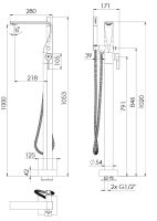 Vorschau: Steinberg Serie 230 freistehende Wannen-Armatur, chrom