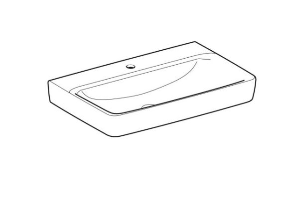 Geberit Renova Plan Waschtisch mit 1 Hahnloch, ohne Überlauf, 75x48cm, weiß 501691001_2