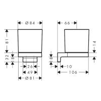 Vorschau: hansgrohe AddStoris S Zahnputzbecher, weiß matt