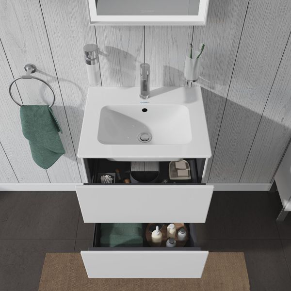 Duravit L-Cube Waschtischunterschrank wandhängend 52x42cm mit 2 Schubladen für ME by Starck 233653