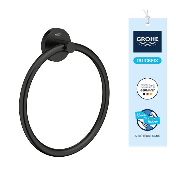 Grohe Start Handtuchring, schwarz matt 411742430