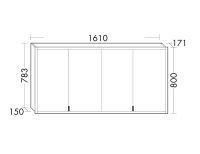 Burgbad rl20 Spiegelschrank 161x80cm mit Lichtrahmen, Wandeinbau, Türanschlag links und rechts SPVL160F6947 Burgbad rl20 Spiegelschrank 161x80cm mit Lichtrahmen, Wandeinbau, Türanschlag links und rechts SPVL160F6947