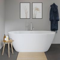 Duravit D-Neo freistehende Badewanne oval 160x75cm, 2 Rückenschrägen, weiß 700477000000000
