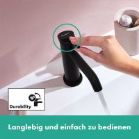 Vorschau: Hansgrohe Tecturis S Waschtischarmatur 110 CoolStart wassersparend+ ohne Ablaufgarn., schwarz matt
