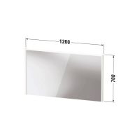 Vorschau: Duravit D-Code 2.0 Spiegel 120x70cm mit LED-Beleuchtung, graphit matt