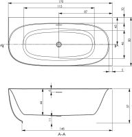 Vorschau: RIHO Phatos Corner Eck-Badewanne 170x80cm Ecke rechts