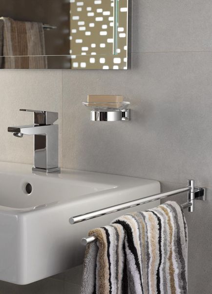Grohe Essentials Cube Handtuchhalter 2-armig, 44cm, schwenkbar