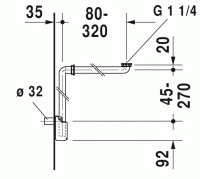 Vorschau: Duravit Raumsparsiphon 1 1/4