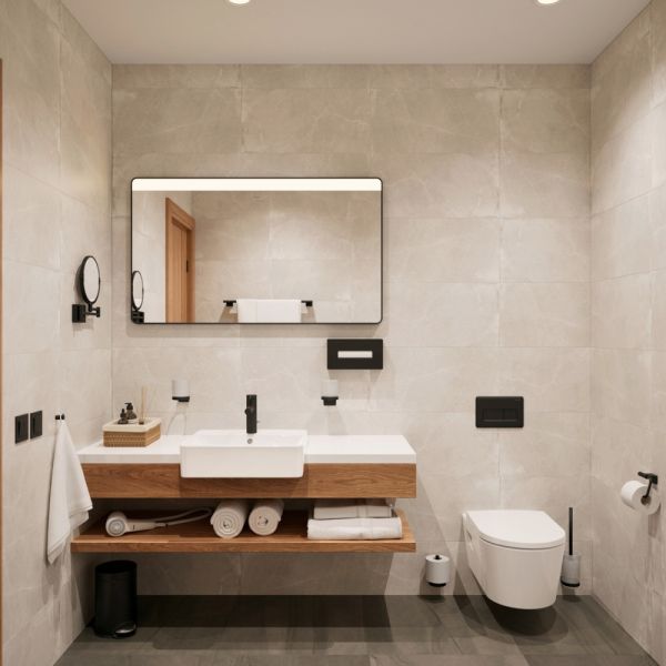 hansgrohe Zesis S Waschtischarmatur 100 CoolStart mit Metall Zugstangen-Ablaufgarnitur, schwarz matt