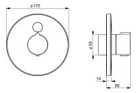 Vorschau: Hansa Hansaelectra Fertigmontageset Brause-Thermost.-Batterie mit Funktionseinheit, Batteriebetrieb