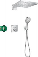 Vorschau: Hansgrohe Raindance E Duschsystem Unterputz 300 1jet mit ShowerSelect Square, chrom