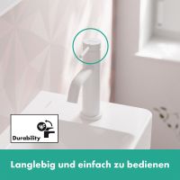 Vorschau: Hansgrohe Tecturis S Standventil 80 für Kaltwasser oder vorgemischtes Wasser, weiß matt