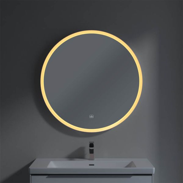 Villeroy&Boch Subway 3.0 LED-Spiegel Ø91cm, mit Sensordimmer, weiß matt
