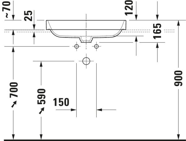 Duravit Happy D.2 Plus Aufsatzbecken 60x40cm anthrazit