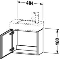 Vorschau: Duravit L-Cube Waschtischunterschrank wandhängend 48x24cm mit 1 Tür für Vero Air 072450
