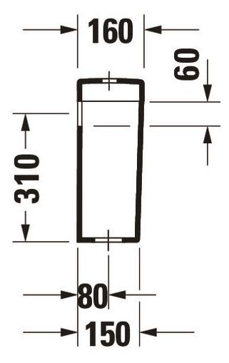 Duravit Darling New Spülkasten 3/6L mit Dual Flush, Anschluss unten links, WonderGliss, weiß