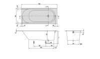 Vorschau: Villeroy&Boch Oberon 2.0 Rechteck-Badewanne 180x80cm UBQ181OBR2DV-01