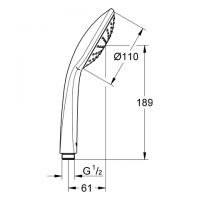 Vorschau: Grohe Euphoria 110 Mono Handbrause, chrom