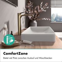 Vorschau: hansgrohe Vivenis hohe Waschtischarmatur 250 CoolStart ohne Ablaufgarnitur, brushed bronze