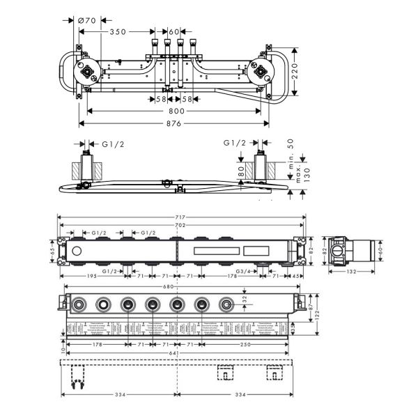 Axor ShowerSolutions ShowerHeaven/Edge Duschsystem chrom