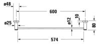 Vorschau: Duravit D-Code vwandhängend, 60cm, chrom 0099241000