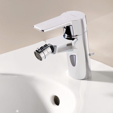 Hansa Hansatwist Bidet-Einhand-Einlochbatterie, für Sitzwaschbecken, Vollhebel, chrom 09063283