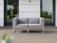 Vorschau: KETTLER MODENA MODULAR Outdoor Lounge-2er-Sofa 152cm Sunbrella®, silber/flanelle