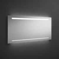 Vorschau: Burgbad Yumo Leuchtspiegel mit horizontaler LED-Beleuchtung, dimmbar, 130x64cm SIHH130PN391