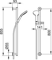 Vorschau: Keuco IXMO Brause-Set, Rosette rund, 855mm