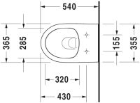 Vorschau: Duravit No.1 Wand-WC 54x36,5cm, oval, HygieneGlaze, rimless, weiß