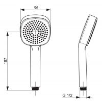 Vorschau: Hansa Hansabasicjet Style Handbrause 9,6cm, chrom