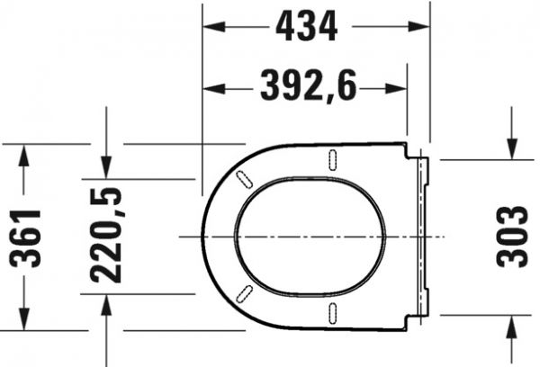 Duravit D-Neo WC-Sitz ohne Absenkautomatik, weiß