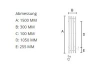 Vorschau: Smedbo Dry Handtuchwärmer, Vertikal, 30x150cm, edelstahl poliert FK714_3