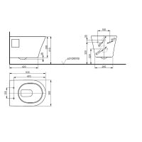 Vorschau: TOTO ES SERIES WC randlos Tornado Flush, wandhängend Tiefspüler, weiß
