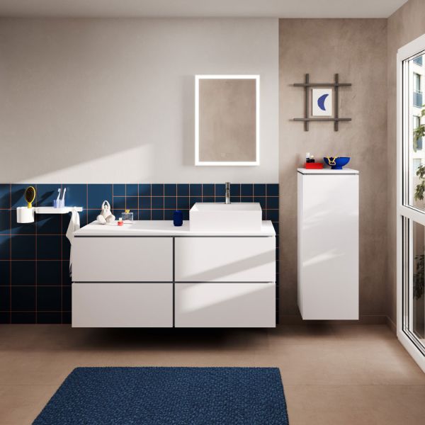hansgrohe Xilesa E Konsole 137,5x55cm für Aufsatzwaschtisch rechts