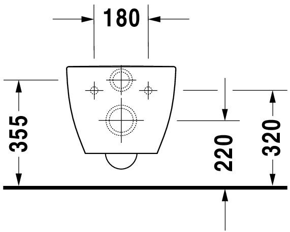 Duravit Happy D.2 Wand-WC 62x36,5cm, rimless weiß 2550092000