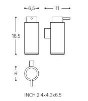 Vorschau: Cosmic Minimalism/Project Seifenspender Wandmontage 200ml, chrom WJC251A0005001