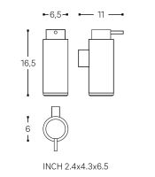 Vorschau: Cosmic Minimalism/Project Seifenspender Wandmontage 200ml, chrom WJC251A0005001