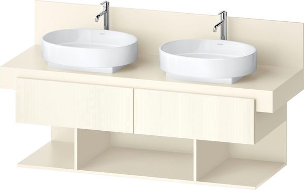 Duravit Balcoon Unterschrank 140x57x53,4cm, 2 Schubladen, 3 offene Fächer für 2 Aufsatzbecken