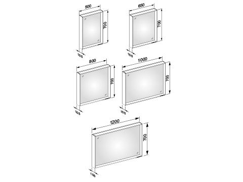 Keuco X-Line Lichtspiegel mit Spiegelheizung 65x70cm