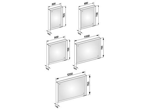 Keuco X-Line Lichtspiegel mit Spiegelheizung 120x70cm