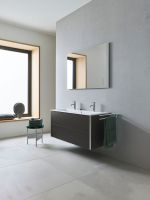 Vorschau: Duravit ME by Starck Waschtisch rechteckig 123x49cm, 2 Hahnlöcher, mit Überlauf, weiß seidenmatt 2361123224