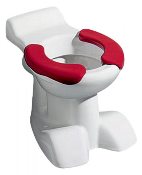 Geberit Bambini Stand-WC für Kinder, Tiefspüler mit Löwentatzendesign, Sitzfläche rot